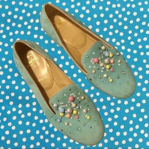 *DESIGNER - Christian Louboutin Blue Candy Moc*